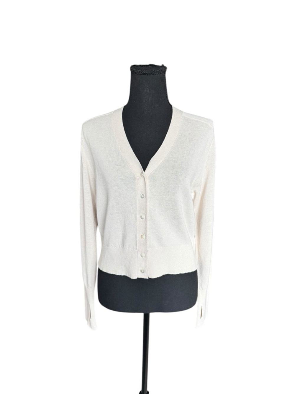 Haven Well Within Ivory Cardigan Small Soft Minimalist Coastal Quiet Luxury A32